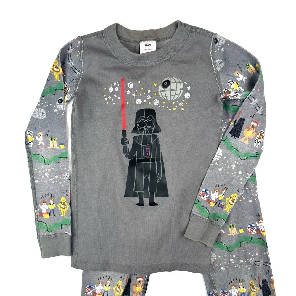 Hanna Andersson Star Wars Darth Vader Christmas 2pc Pajamas Organic Cotton